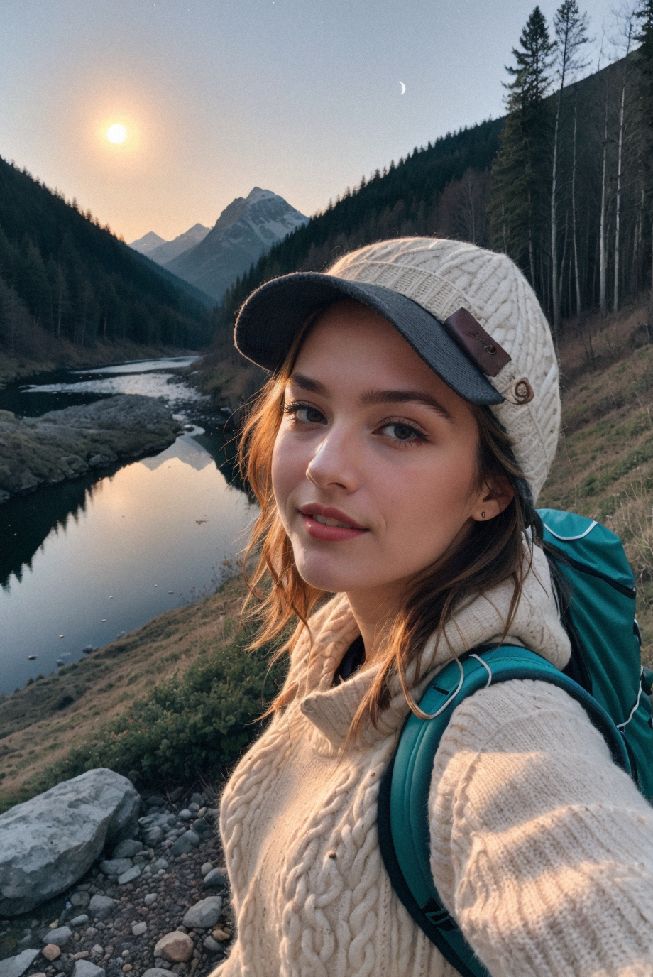3978526430-3183335451-1 blonde woman ((upper body selfie, happy)), masterpiece, best quality, ultra-detailed, solo, outdoors, (night), mountains, natu.png